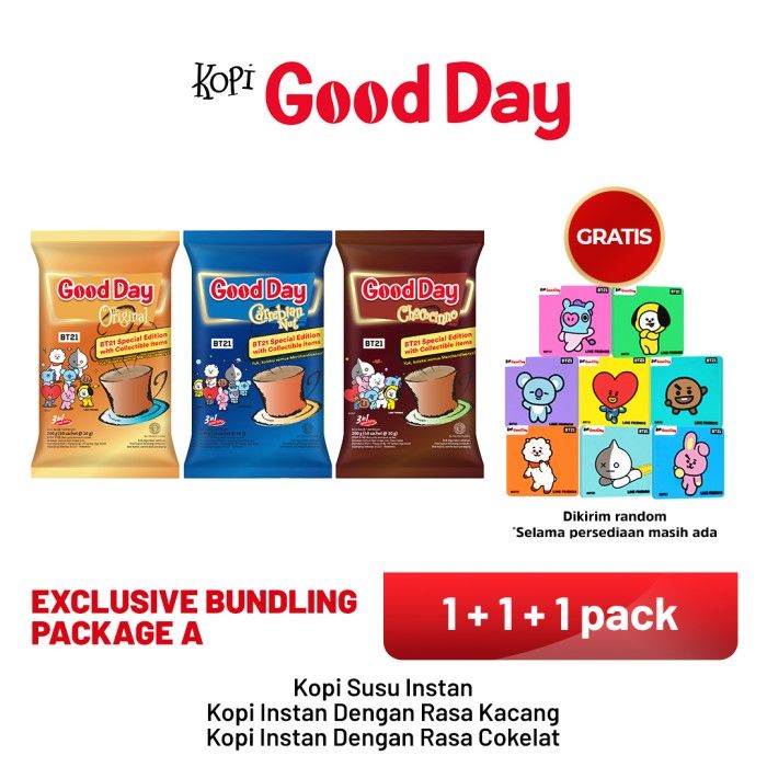 [GOOD DAY SPECIAL EDITION BT21] EXCLUSIVE BUNDLING PACKAGE A - 1