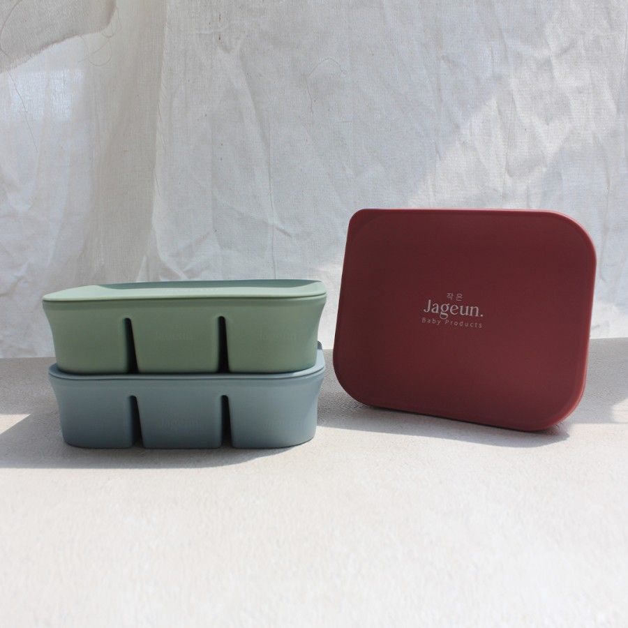 JAGEUN Premium Silicone Food Container Cub Freezer Tray | Storage Tempat Beku Mpasi Bayi Warna Biru - 3