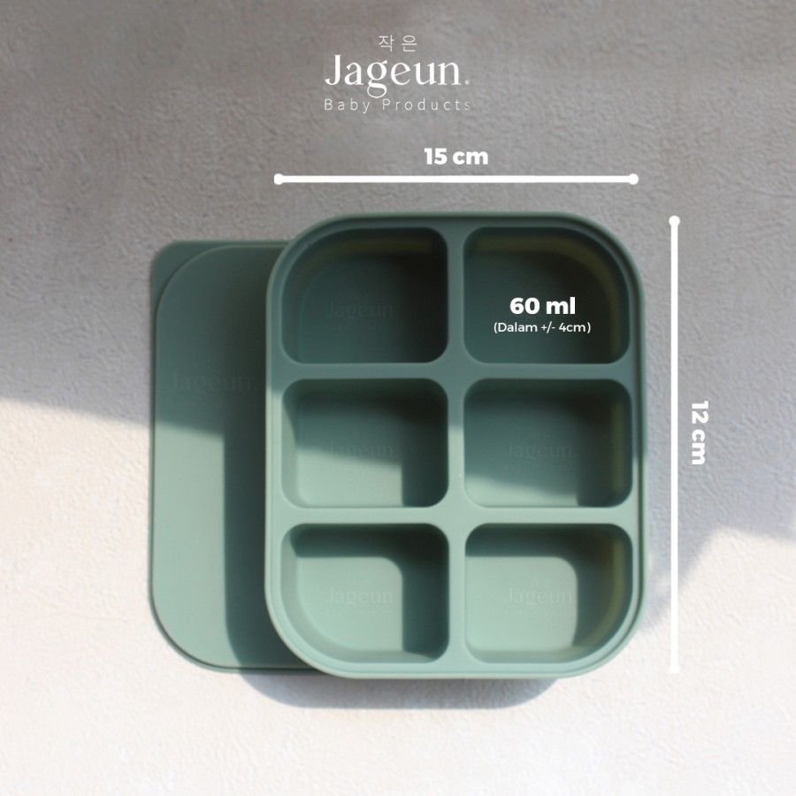 JAGEUN Premium Silicone Food Container Cub Freezer Tray | Storage Tempat Beku Mpasi Bayi Warna Biru - 5