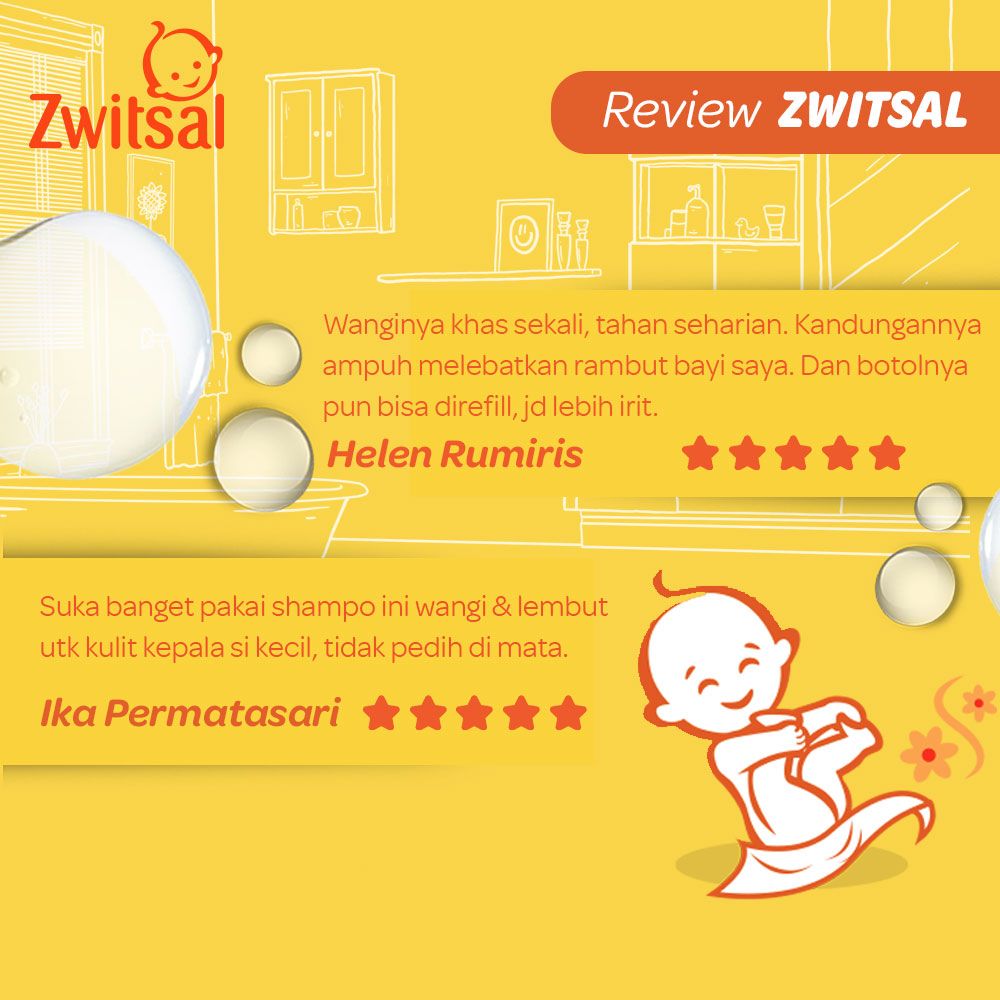 Zwitsal Natural  Twin Pack Baby Shampoo Aloe Vera Tub 100ml - 8