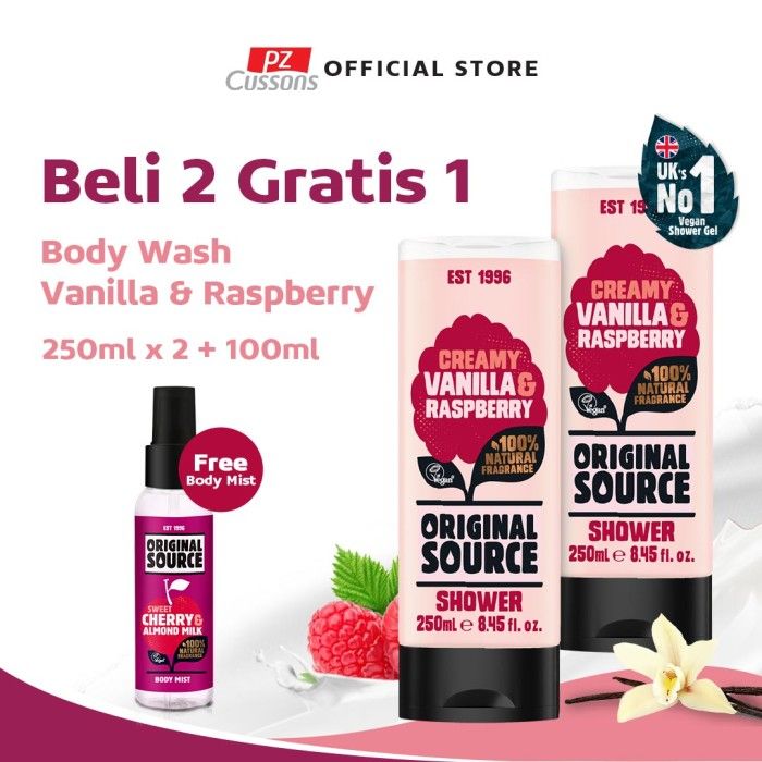 Beli 2 Gratis 1 - Original Source Body Wash Vanilla FREE Body Mist - 1