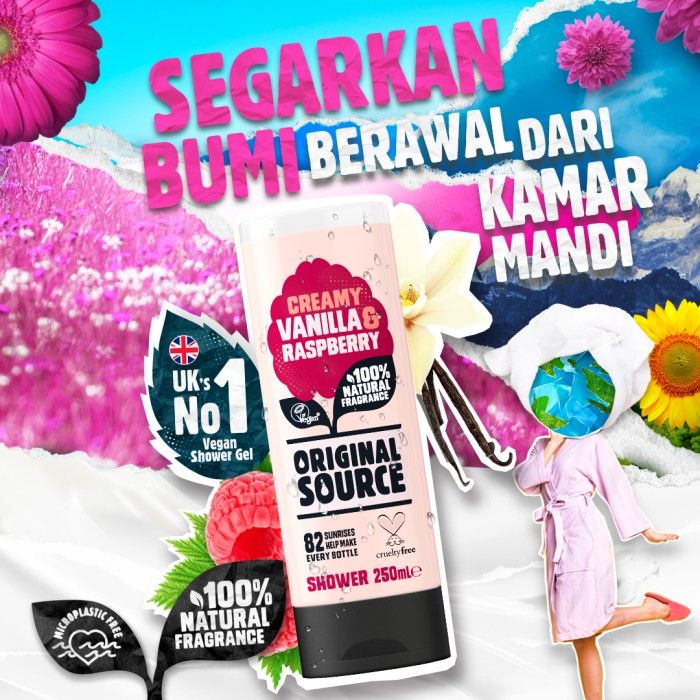 Beli 2 Gratis 1 - Original Source Body Wash Vanilla FREE Body Mist - 2