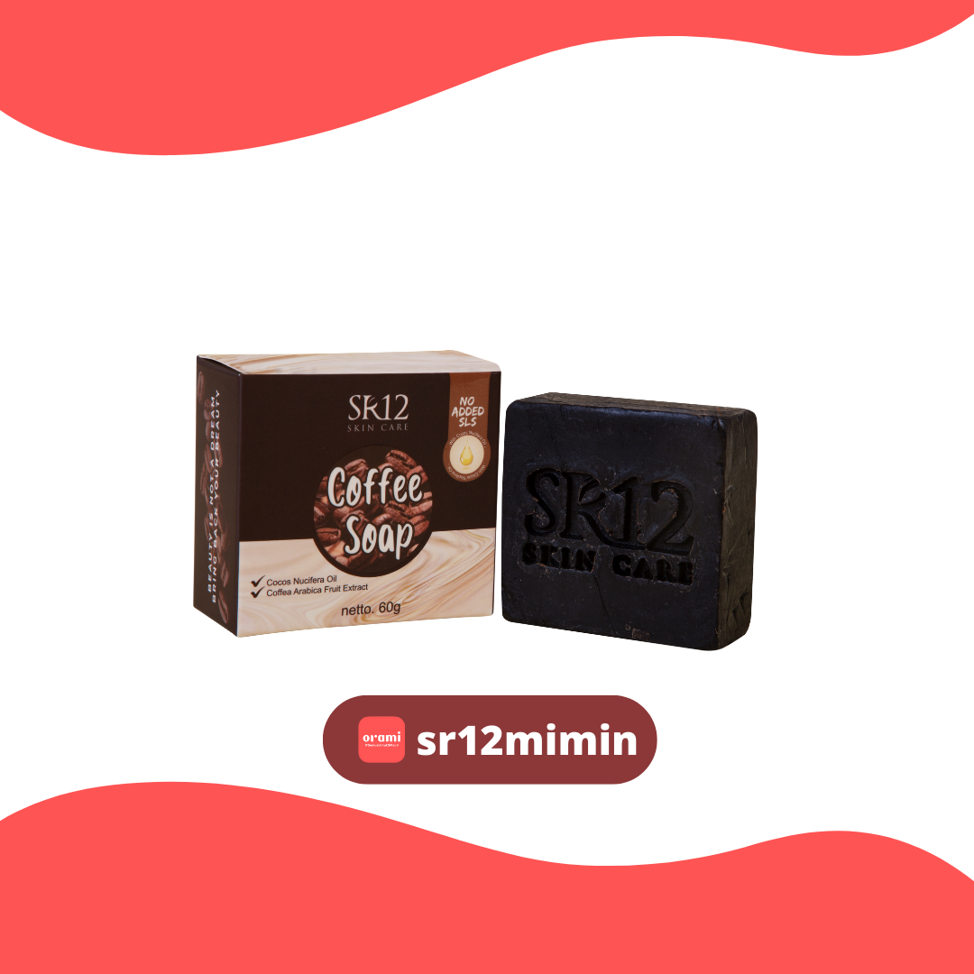 SR12 COFFEE SOAP 60 G SABUN MEMUDARKAN FLEK HITAM DAN BEKAS HITAM - 1