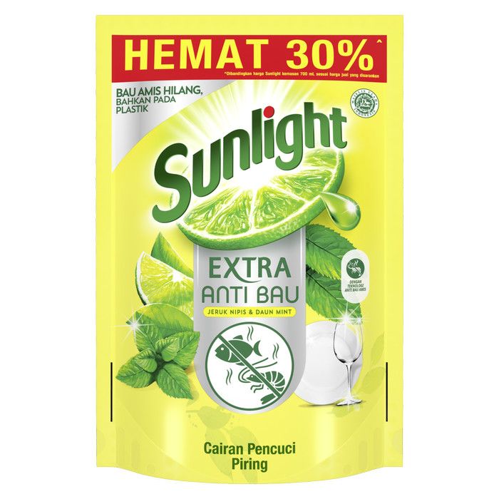 Sunlight Sabun Cuci Piring Anti Bau 650mL - 2