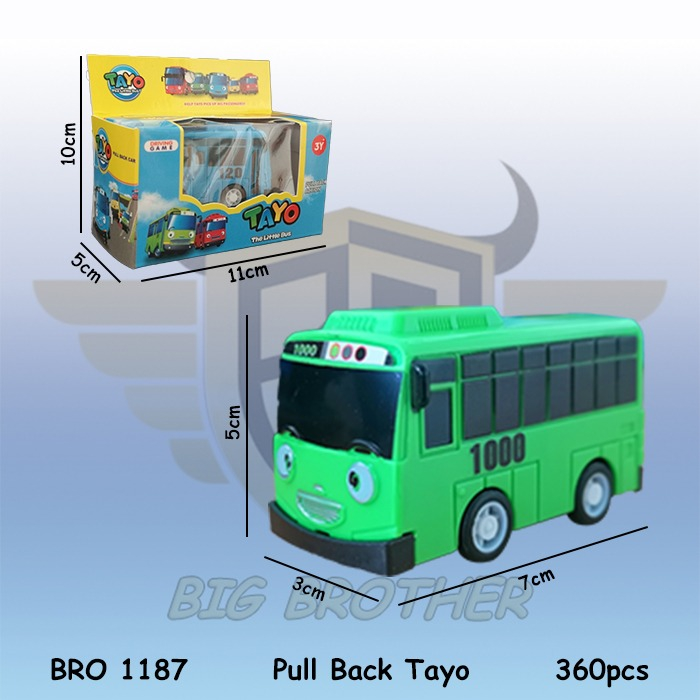 Hijau Bus Tayo The Little Bus Mainan Anak Mobil Mobilan BIGBROTHER Bro1187 - 2