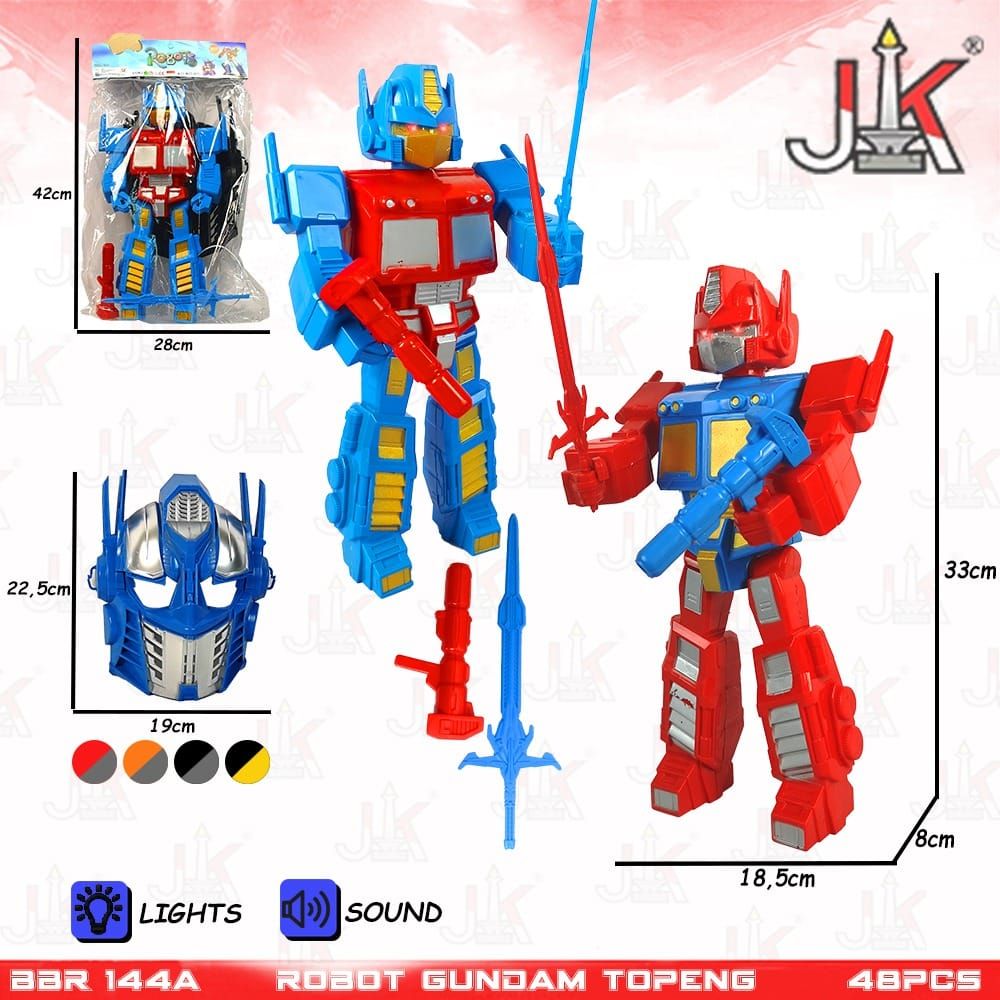 Merah Robot Transformer Optimus Topeng Mobil Mainan Anak BIGBROTHER BBR144A - 2