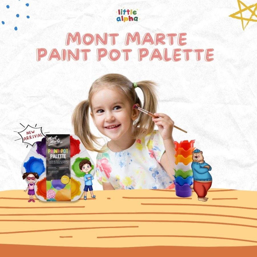 Mont Marte Paint Pot Palette / Palet Cat Air / Palet Lukis - 3