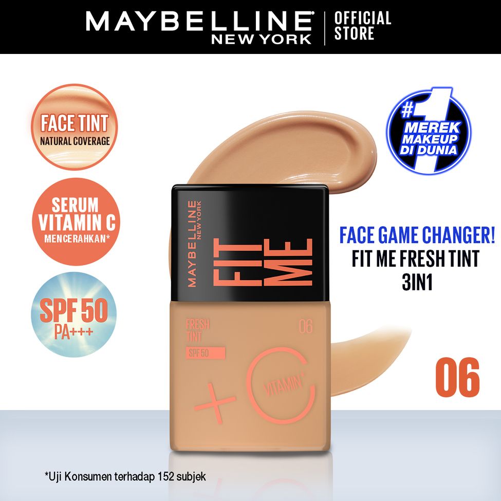 Maybelline Fit Me Fresh Tint SPF50 Foundation - 06 - 1