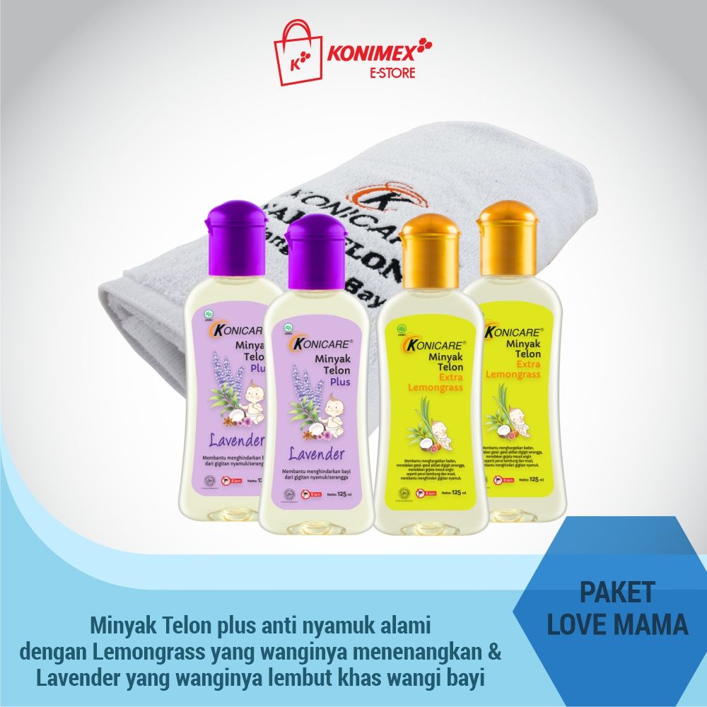 Konicare Minyak Telon Plus & Extra Lemongrass 125 ml Paket Lovemama - 1