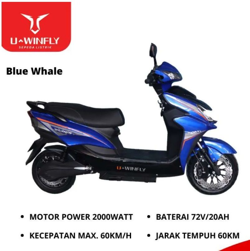 Sepeda Motor Listrik Blue Whale Uwinfly Roda Dua By UWINFLY SNI - 2