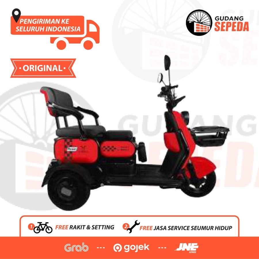 Sepeda Motor Listrik Maleo Uwinfly Roda Tiga By U-WINFLY Garansi SNI - 5