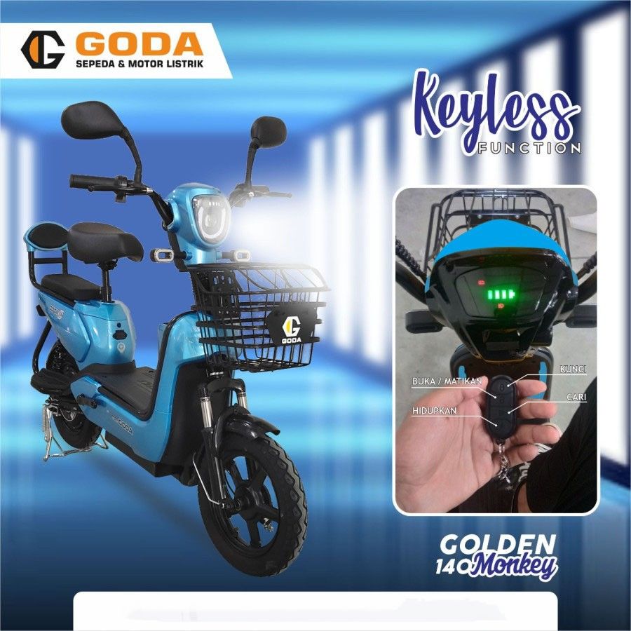 Sepeda Listrik Goda GD Golden 140 Monkey Ebike Electric Bike Garansi - 3