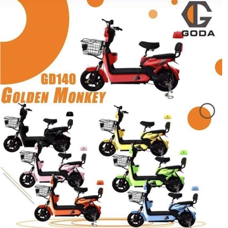 Sepeda Listrik Goda GD Golden 140 Monkey Ebike Electric Bike Garansi - 4