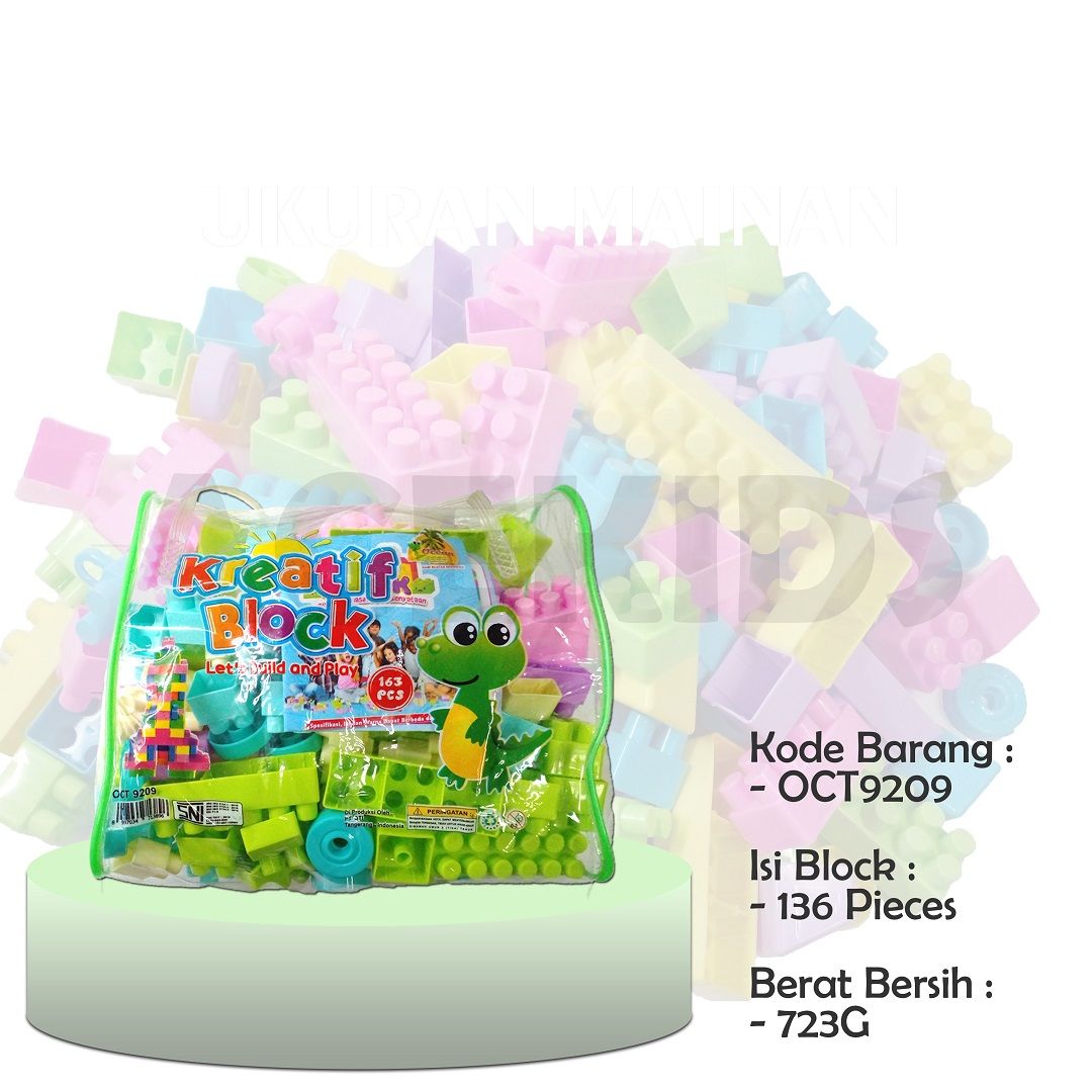 Acekids Mainan Edukasi Bloks Susun Anak Kraetif Block Isi 163 Murah Original - OCT9209 - 2