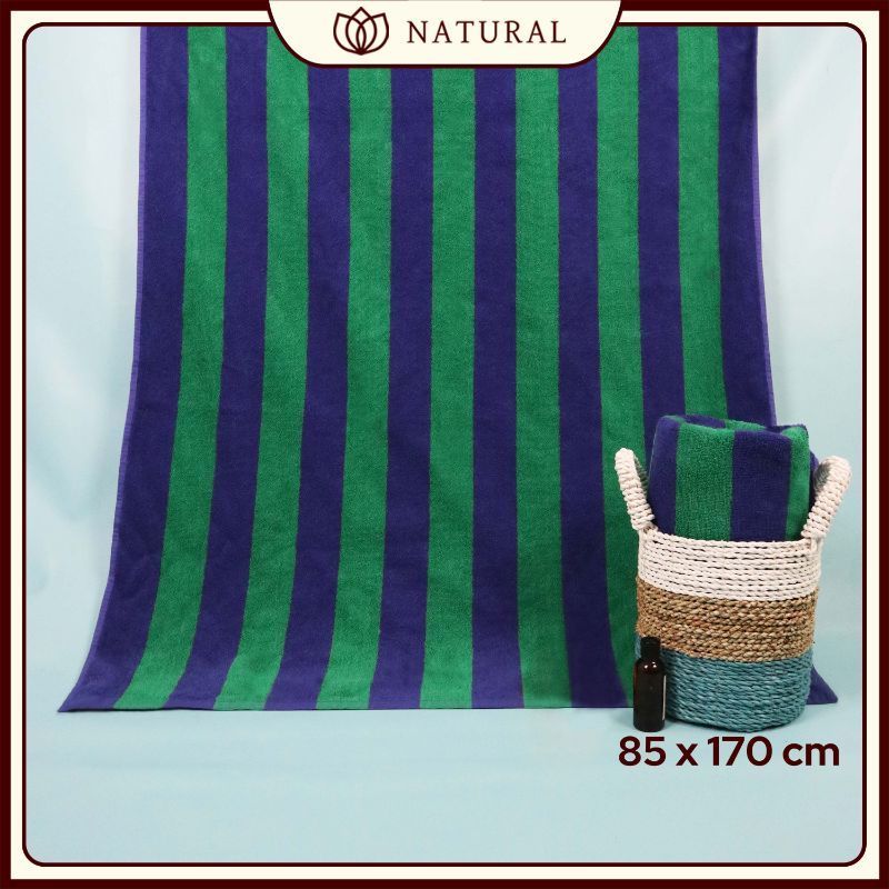 Handuk Hotel Besar Jumbo Premium Natural by Chalmer 85 x 170 cm - Blue Green - 5