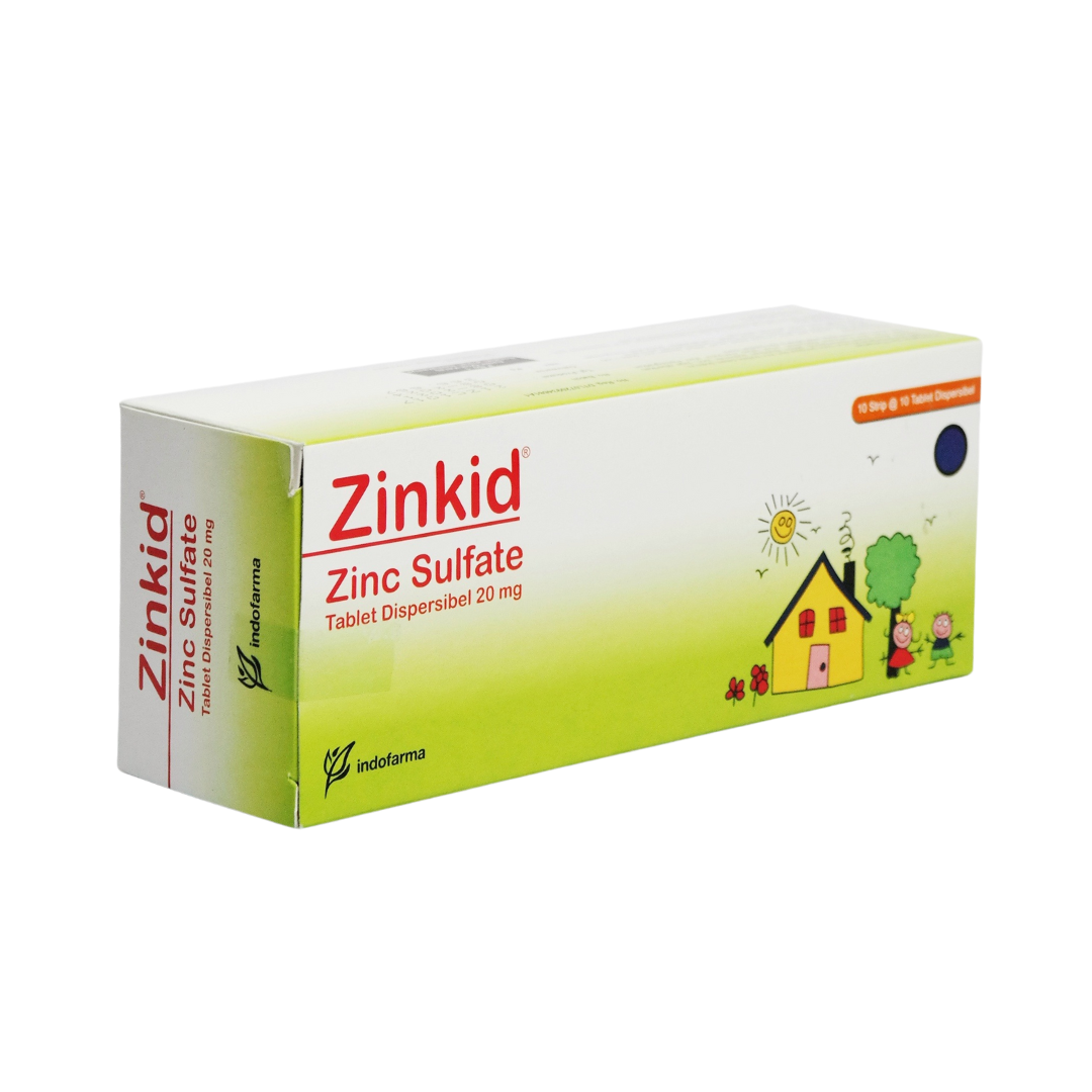 Indofarma Zinkid 20 mg Dus 10 Tablet / Obat Diare / Suplemen - 1