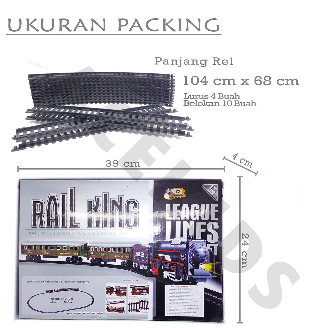 Mainan Anak Kereta Api Elektrik Rail King Train Track Murah Original - 8239-2 - 3