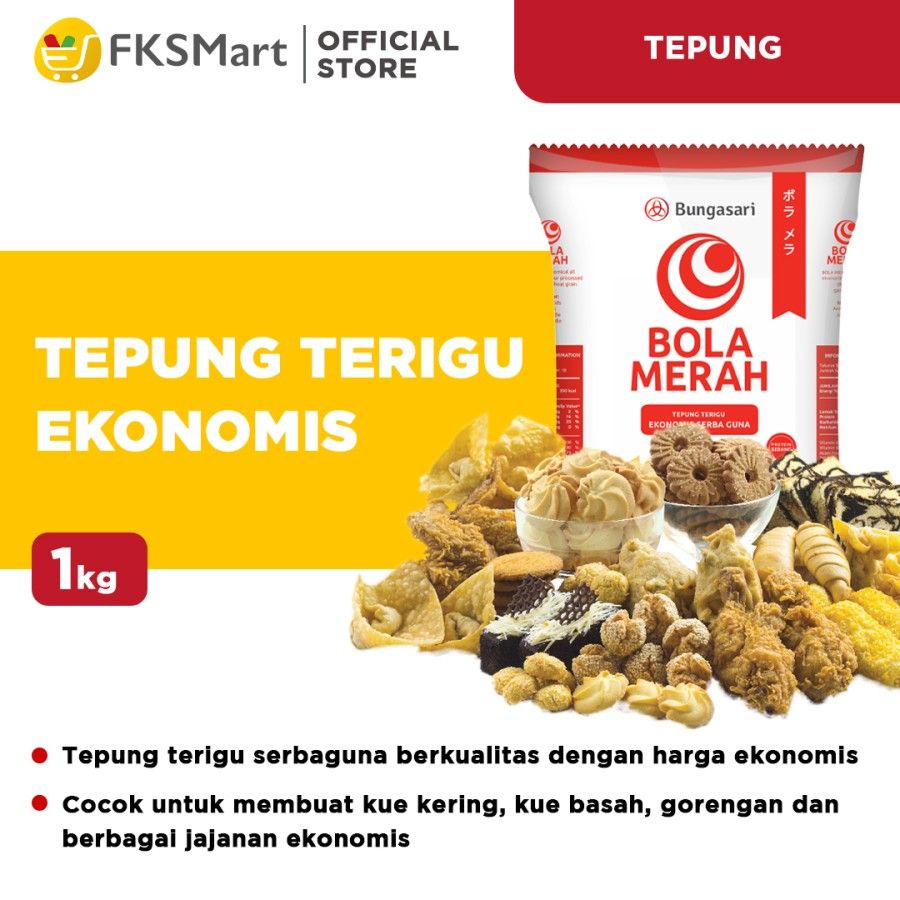 BOLA MERAH Tepung Terigu 1 kg - 1