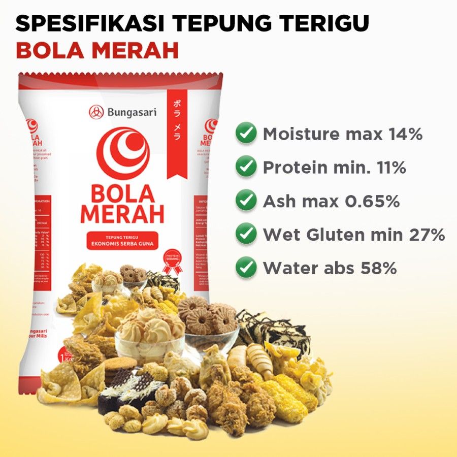 BOLA MERAH Tepung Terigu 1 kg - 2