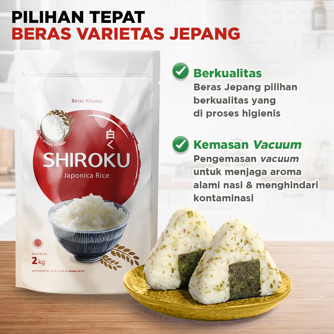 Shiroku Beras Japonica 2 Kg - 5