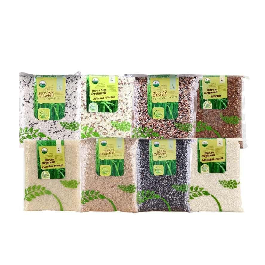 Beras Lingkar Organik 1KG (PANDAN WANGI LEPAS VAKUM) - 1