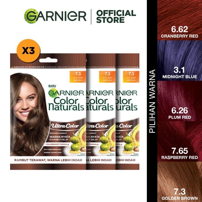 Garnier Color Natural Ultra Color Cranberry Red Sachet pack of 3 - 1