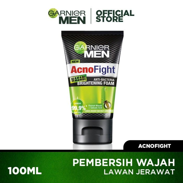 Garnier Men Acno FIght Wasabi Foam 100ml Pack of 3 - 2