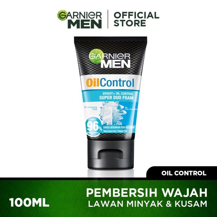 Garnier Men Duo Foam Turbo Light White Oil Control 100 ml Twin Pack - 2