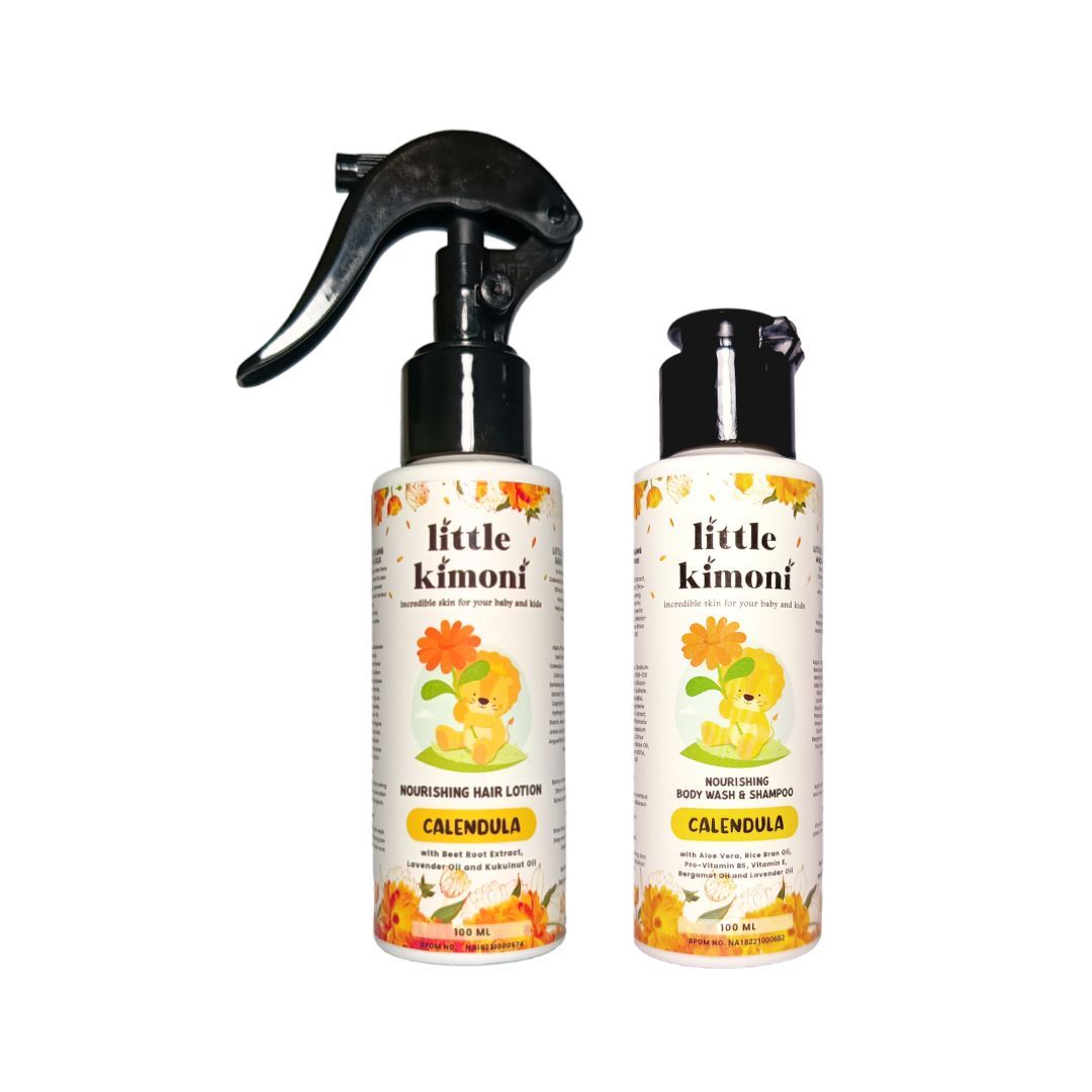 Calendula Duo Pack Body Wash & Shampoo and Hair Lotion Little Kimoni - 1