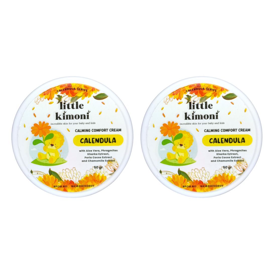 Little Kimoni Krim Baby Calming Comfort Cream Calendula 50gr Twin Pack - 1