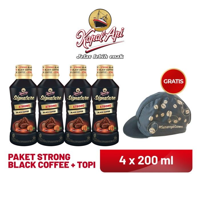 BELI 4 KAPAL API RTD SIGNATURE STRONG - FREE 1 CYCLING CAP - 1