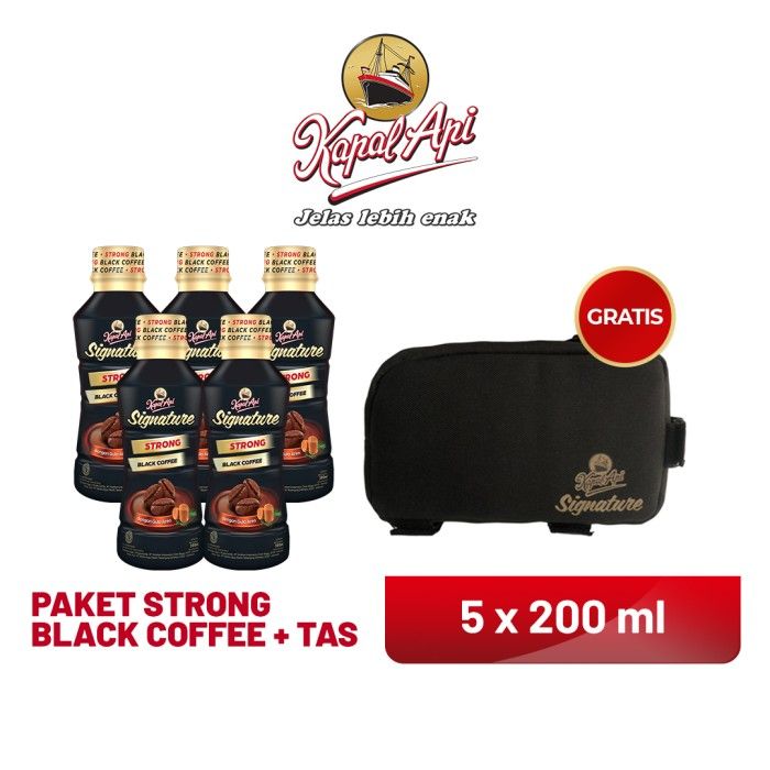 BELI 5 KAPAL API RTD SIGNATURE STRONG - FREE 1 TAS SEPEDA - 1