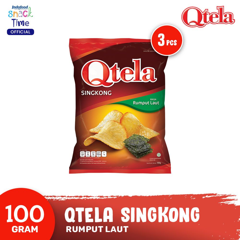 Qtela Singkong Rumput Laut 100gr - 3 Pcs - 1