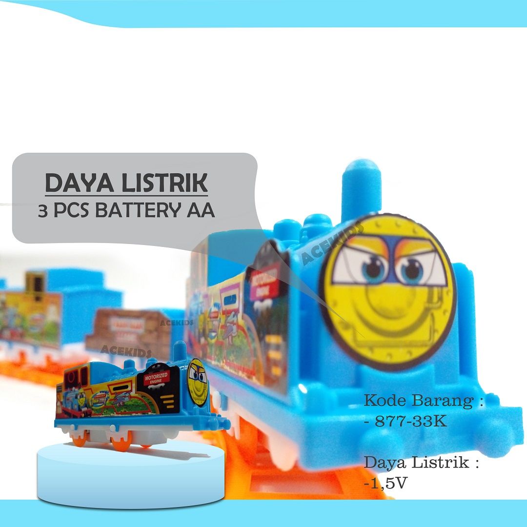 Acekids Mainan Anak Kereta Api Karakter Thomas Train Murah Original - 877-33K - 2