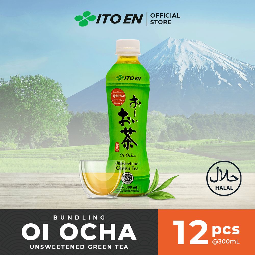 ITO EN Oi Ocha Green Tea No Sugar 300ml isi 12 pcs - 1