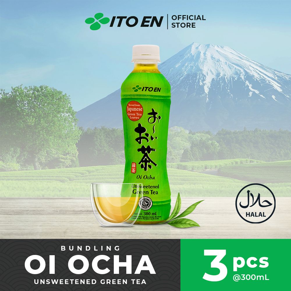 ITO EN Oi Ocha Green Tea No Sugar 300ml isi 3 pcs - 1