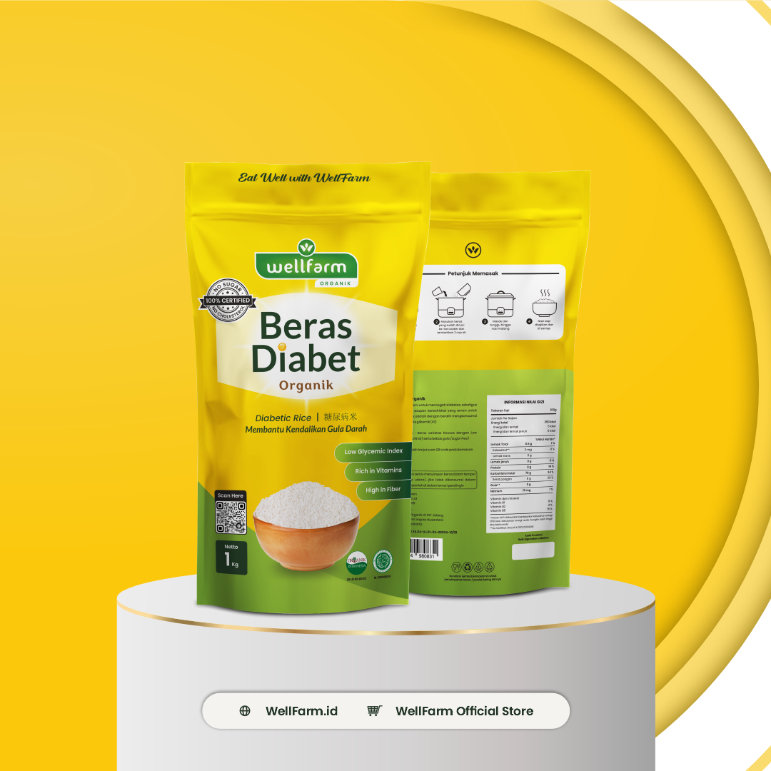 Beras Diabetes Organik Free Sugar - WellFarm - 1