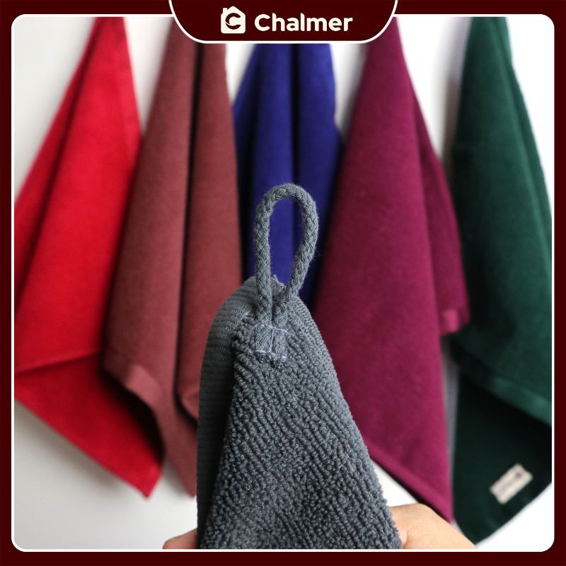 Lap Tangan Microfiber Chalmer 35x35 cm Serbet Handuk Lap Gantung - Abu Tua - 4