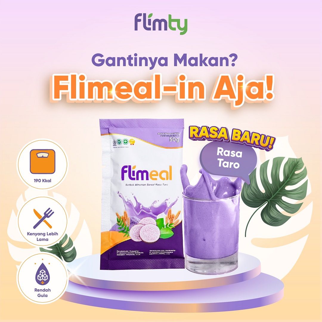 Flimeal (Meal Replacement) - 1 Box (isi 12 sachet) - Taro - 2