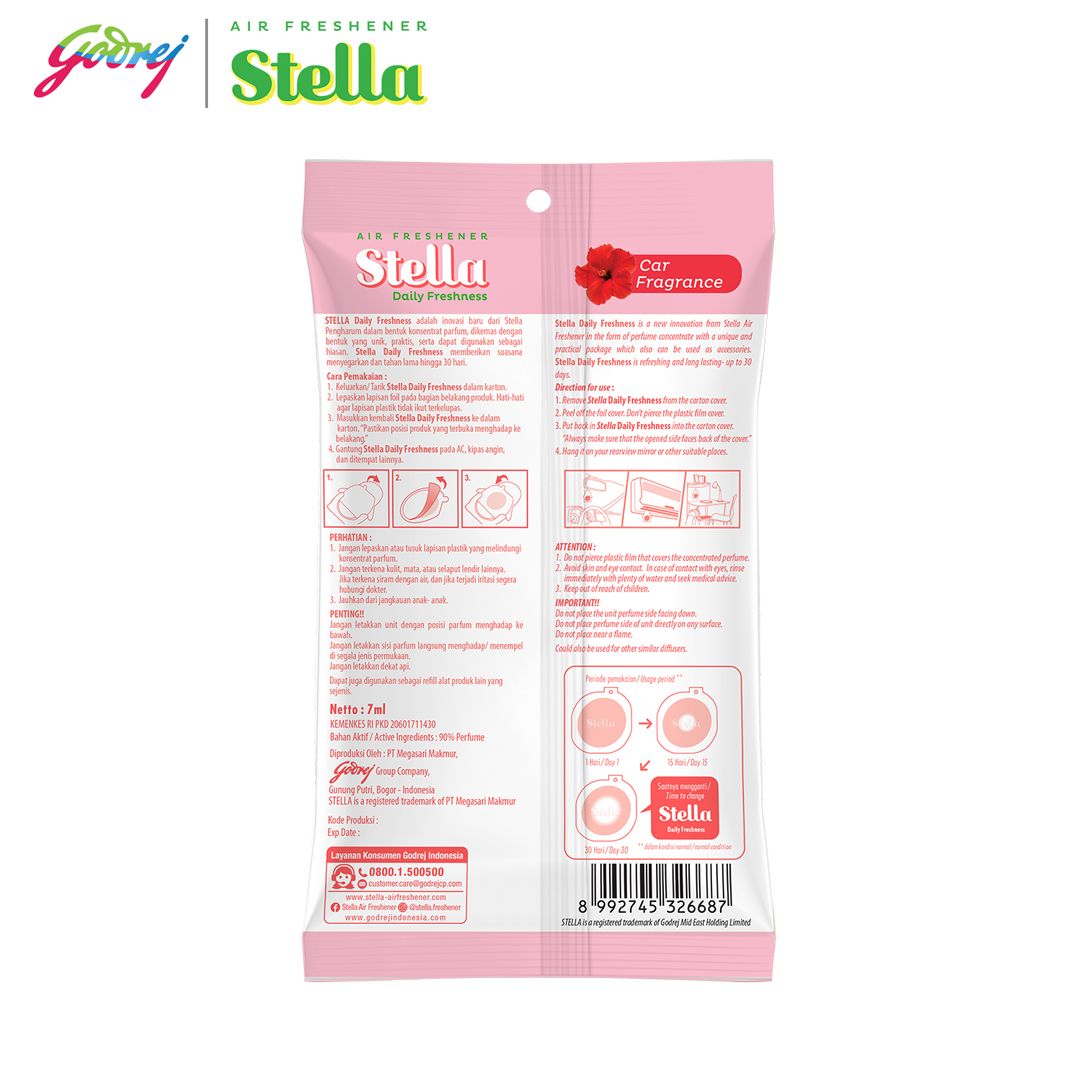 Stella Daily Freshness Car Red Kiss Beli 1 Gratis 1 - Pengharum Mobil - 3