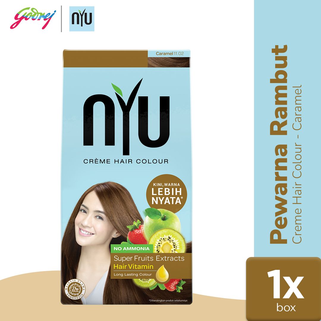 NYU Creme Hair Colour Caramel - Pewarna Rambut - 1