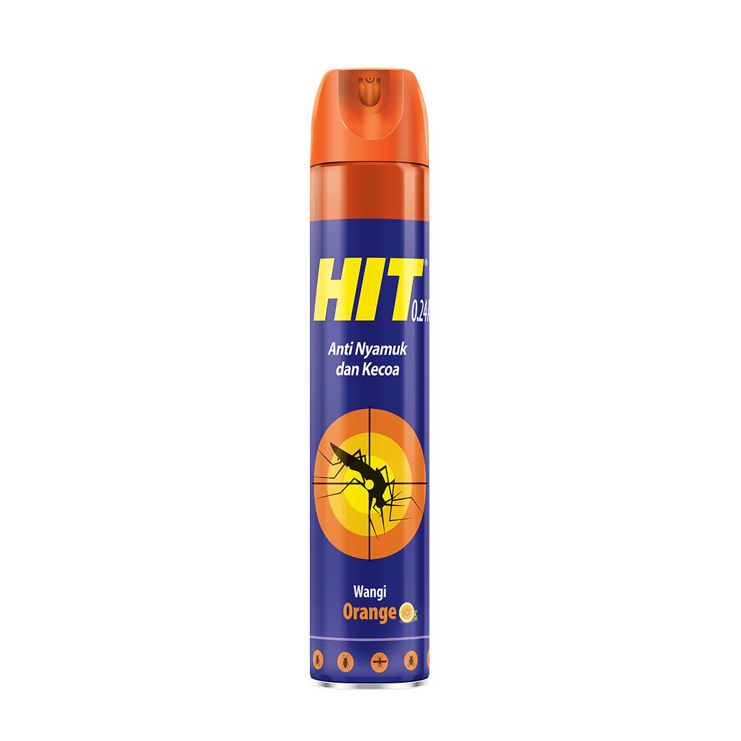 HIT Aerosol Orange 600ml - Obat Nyamuk - Bunuh Nyamuk Penyebab Demam Berdarah (DBD) X2 - 2