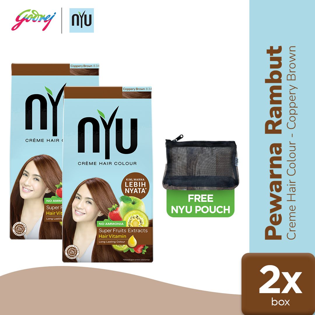 NYU Creme Hair Colour Coppery Brown - Pewarna Rambut x2 - 2