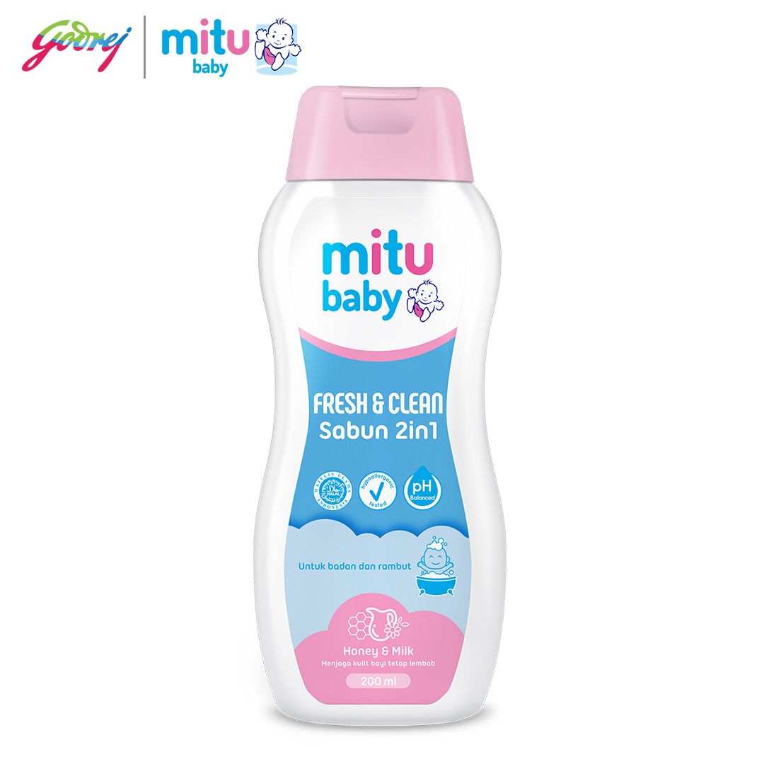 Mitu Baby Soap 2 in 1 Honey Bottle 200ml - Sabun Mandi Bayi - 2