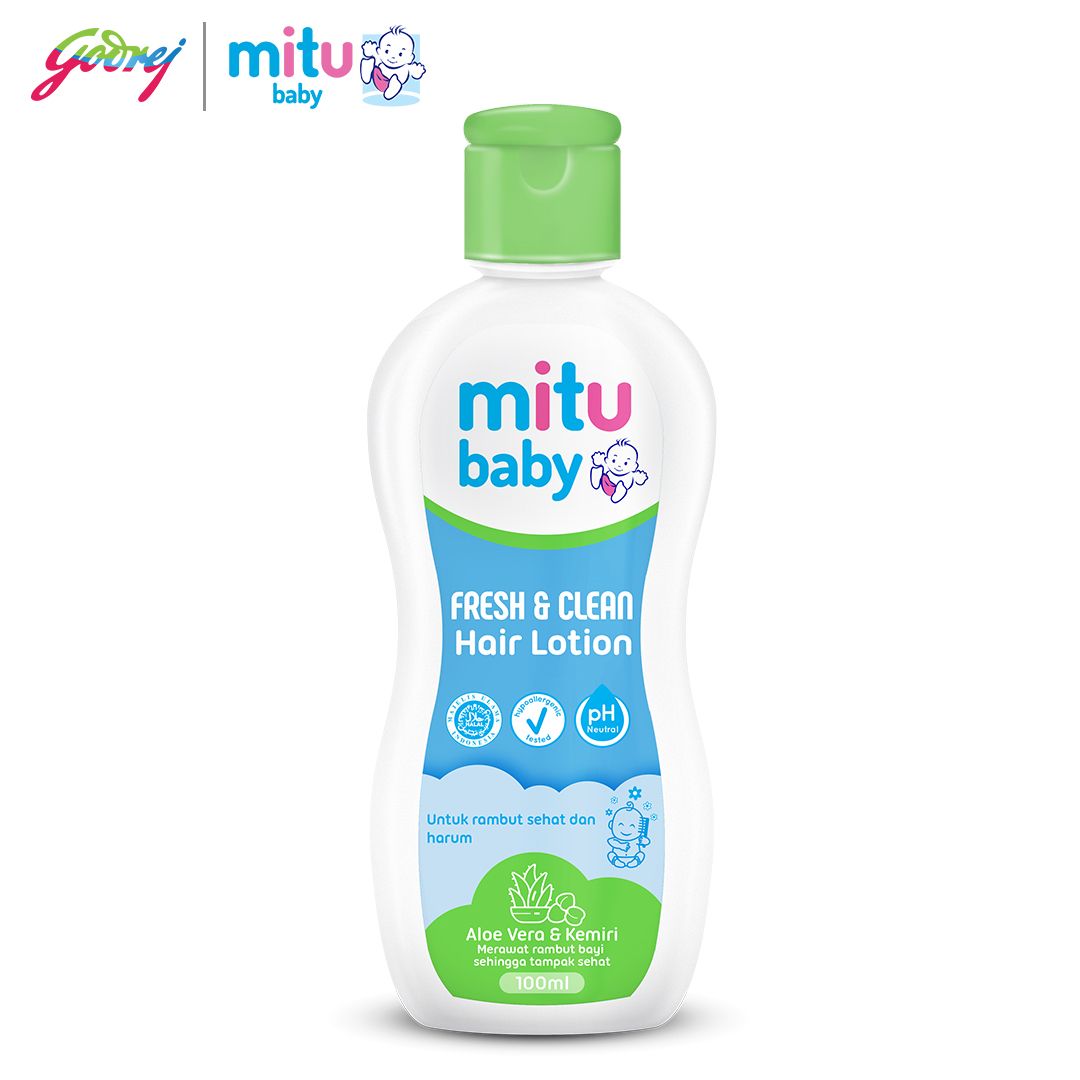 Mitu Baby Hair Lotion Aloe Vera & Kemiri 100ml - Minyak Rambut Bayi - 2