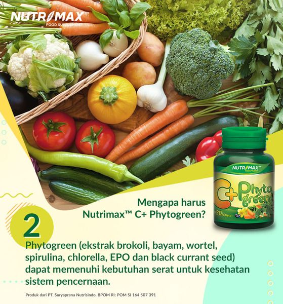 Nutrimax C+ Plus with Phytogreen 30 Tablet Imunitas Daya Tahan Kekebalan Tubuh Kesehatan Kulit Vit C - 5