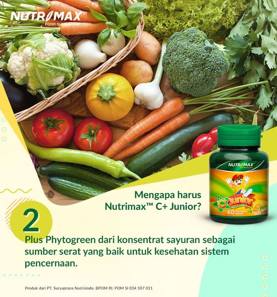 Nutrimax C+ Plus Junior 60 Tablet Kunyah Daya Tahan Tubuh Anak Antioksidan - 4