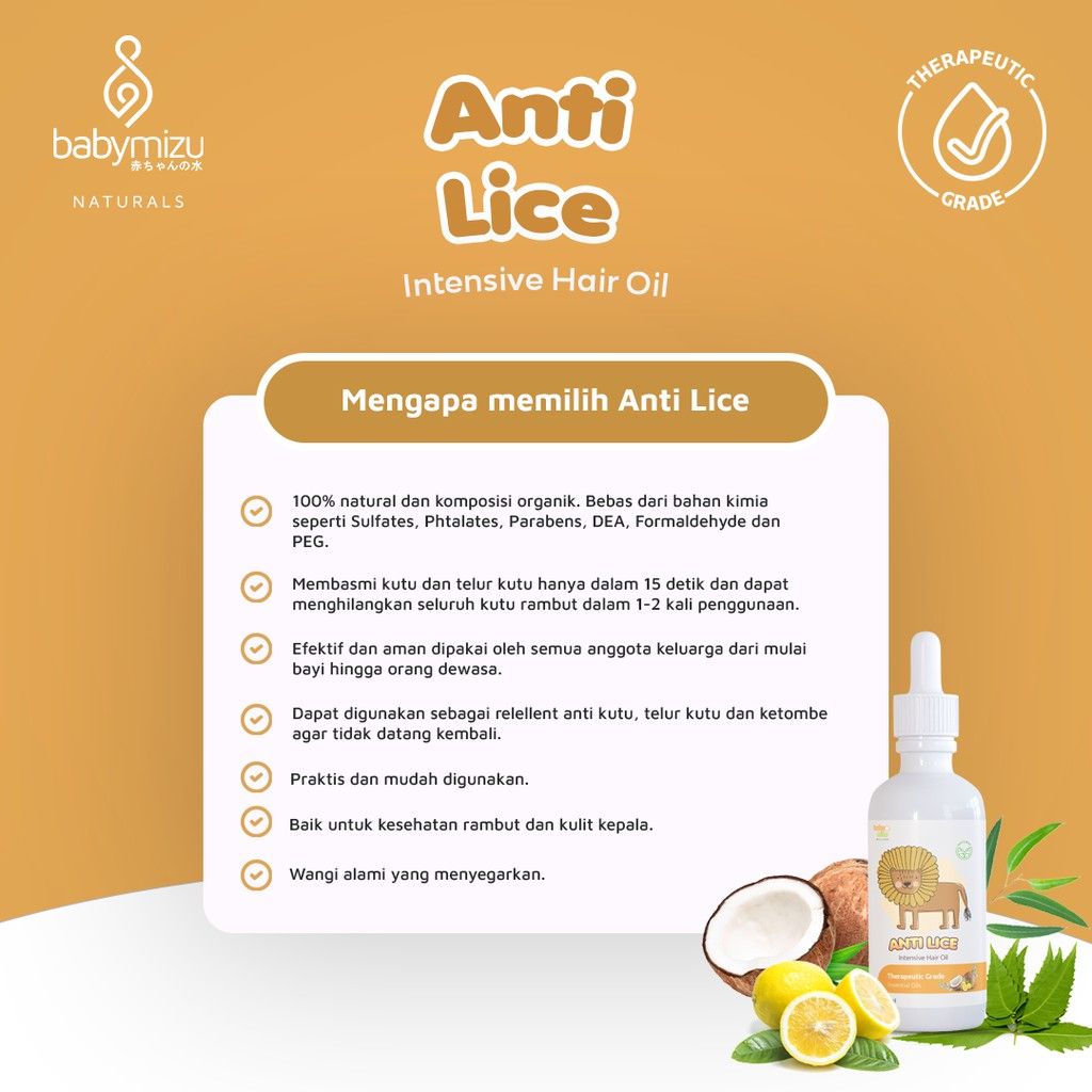 BABYMIZU Anti Lice - Serum Natural Pembasmi Kutu Rambut Anak dan Balita - 4