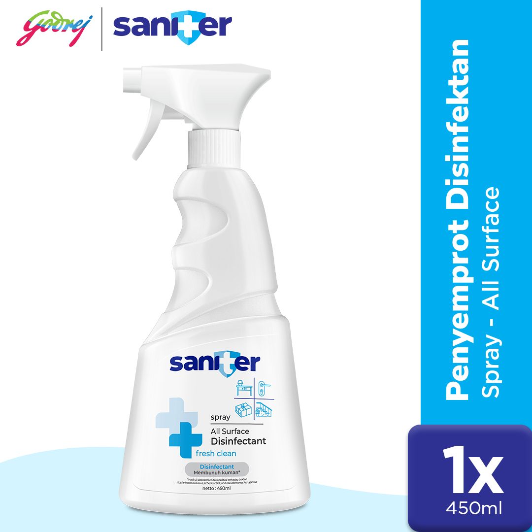 Saniter All Surface Bottle Spray 450 ml - Penyemprot Disinfektan - 1