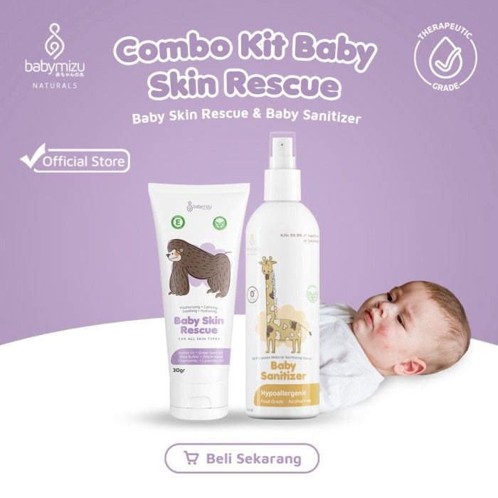 BABYMIZU Combo Kit Baby Skin Rescue - Baby Skin Rescue + Baby Sanitizer - 1